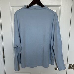 Lands' End Women's Light Blue Long Sleeve Tee